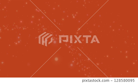 Diffuse glowing particles are floating across flat design orange-red expanse, with technology theme Diffuse glowing particles are floating across flat design orange-red expanse, with technology theme 128580095