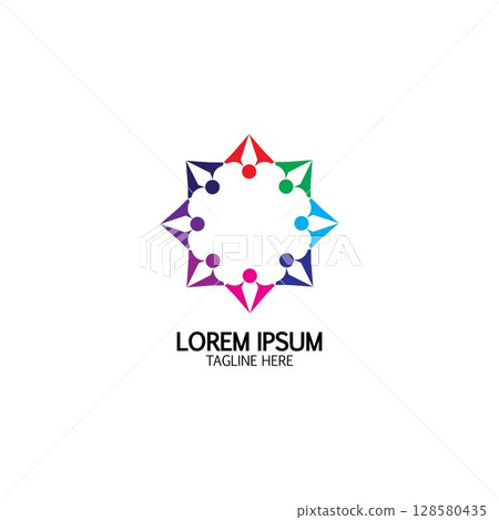 Community, network and social icon 128580435