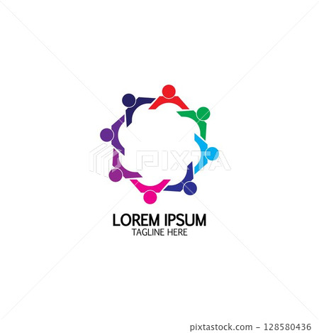 Community, network and social icon 128580436