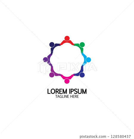 Community, network and social icon 128580437