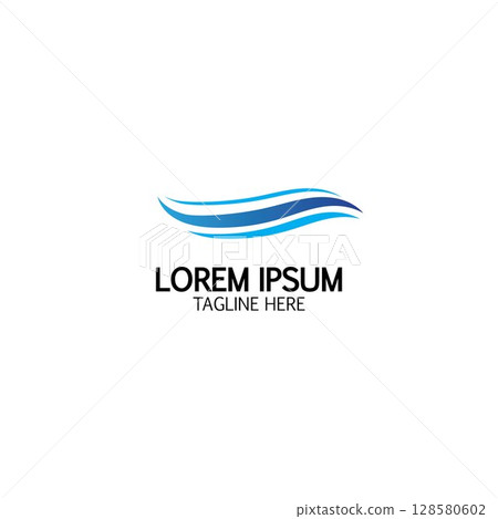 Water wave icon vector 128580602