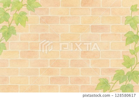 背景材料·常春藤和磚牆 背景材料·常春藤和磚牆 128580617