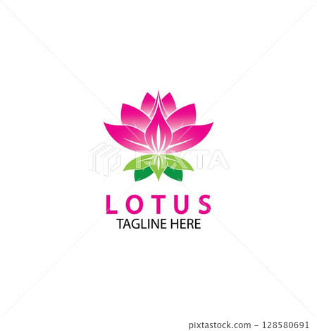 Vector lotus flowers design for spa, yoga class, hotel and resort Vector lotus flowers design for spa, yoga class, hotel and resort 128580691