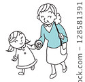 Senior woman walking with her grandchild 128581391
