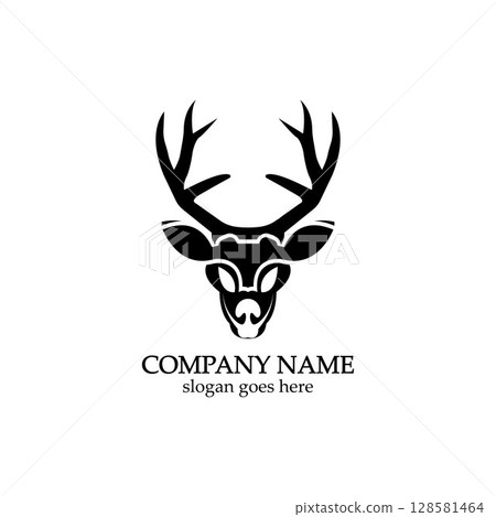 Deer head Logo Template vector icon illustration design Deer head Logo Template vector icon illustration design 128581464
