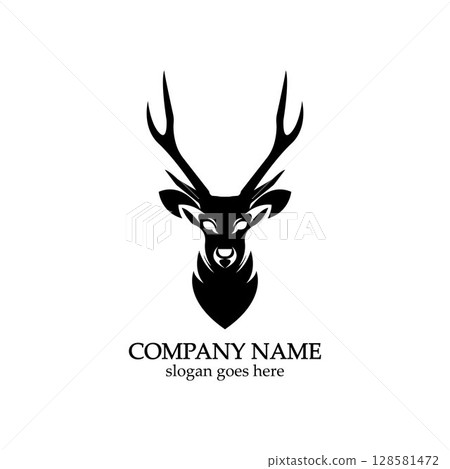 Deer head Logo Template vector icon illustration design 128581472