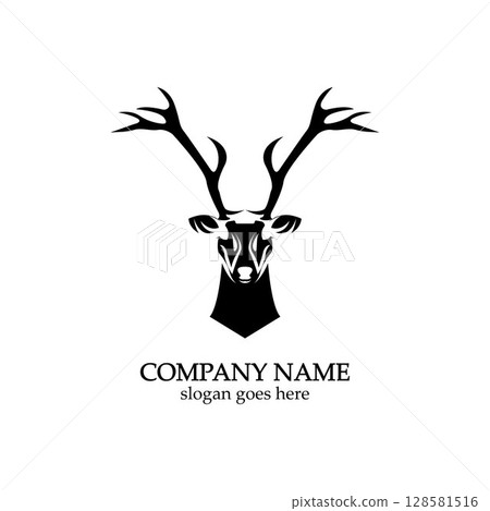 Deer head Logo Template vector icon illustration design 128581516