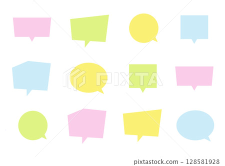 A set of colorful speech bubbles A set of colorful speech bubbles 128581928