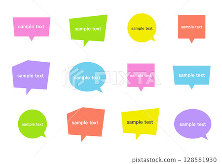 A set of colorful speech bubbles A set of colorful speech bubbles 128581930