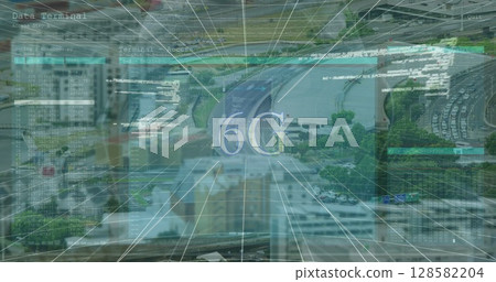 Image of 6g text over cityscape Image of 6g text over cityscape 128582204