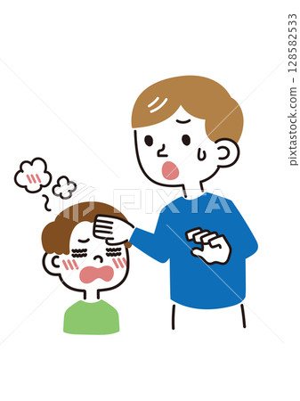 Father notices heat stroke 128582533