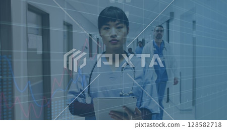 Image of data processing over two diverse doctors 128582718