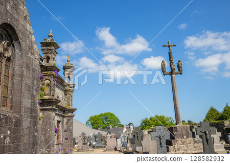 Parish close church of Commana, finistere, brittany, france Parish close church of Commana, finistere, brittany, france 128582932