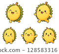 Durian, Thai durian and garden durian, thorn durian, yellow durian, ripe durian, Thai fruit3 128583316