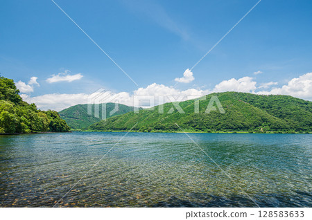Lake Biwa: View from the shore, Nagahama, Shiga Prefecture 128583633