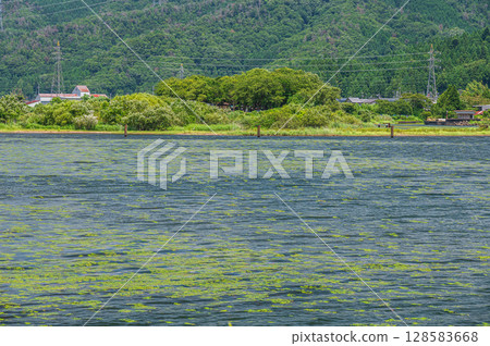 Oku-Biwa Lake: View of Shiotsu Park from the lakeshore, Nagahama City, Shiga Prefecture 128583668