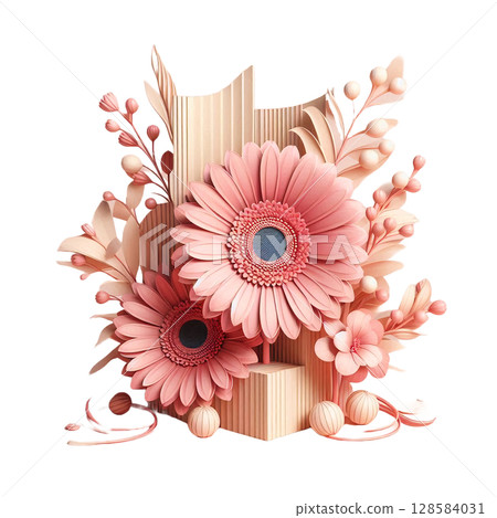 與室內裝飾相稱的花卉圖案 與室內裝飾相稱的花卉圖案 128584031