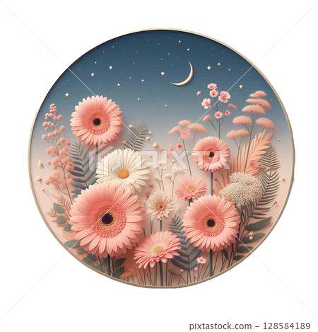 明亮美麗的花卉藝術 128584189