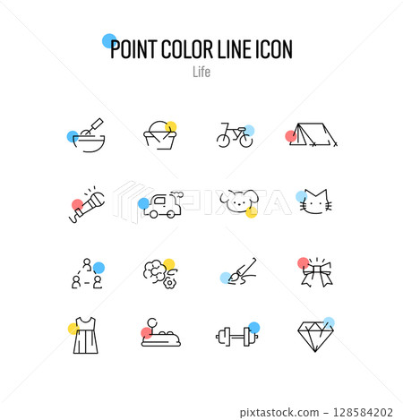 Simple point color line icon that is good to use Simple point color line icon that is good to use 128584202