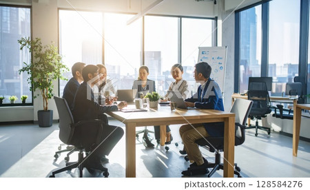 AI image: Business scene during a meeting 128584276