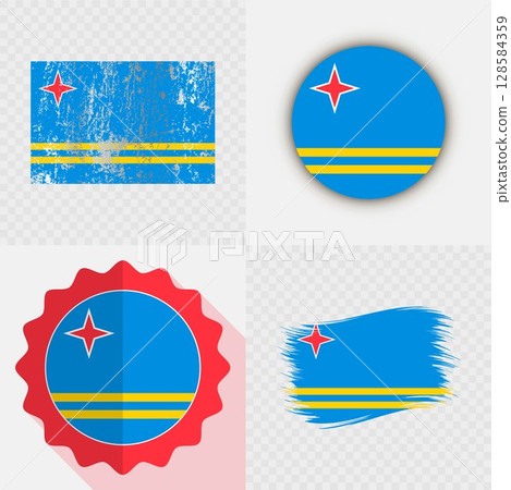 Aruba National Flag Icon Collection. Aruba National Flag Icon Collection. 128584359