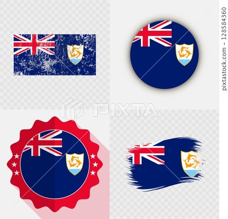 Anguilla National Flag Icon Collection. Anguilla National Flag Icon Collection. 128584360