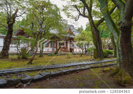 View of the main hall of Hoonji Temple in Iwate View of the main hall of Hoonji Temple in Iwate 128584363