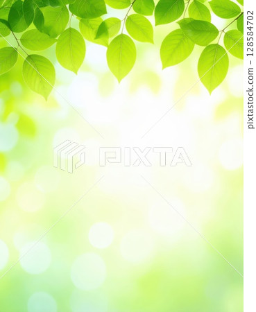 AI圖像：新鮮綠葉背景素材 128584702