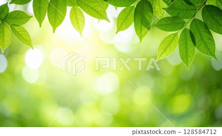 AI Image: Background material of fresh greenery 128584712