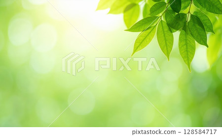AI Image: Background material of fresh greenery 128584717