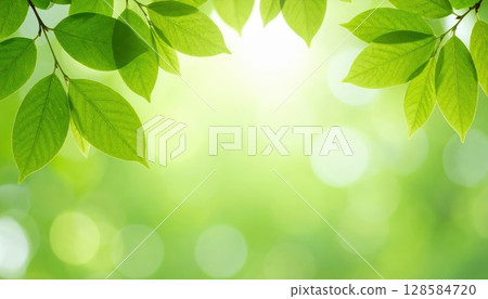 AI Image: Background material of fresh greenery AI Image: Background material of fresh greenery 128584720