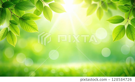 AI Image: Background material of fresh greenery AI Image: Background material of fresh greenery 128584726