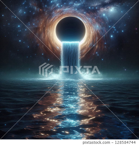 Water collapsing at the center of the universe 128584744