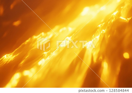 Dazzling Light Dances in Golden Waves at Dusk, Evoking Warmth and Serenity. Generative AI 128584844