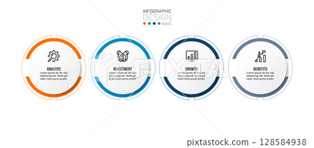 Business concept infographic template with option. Business concept infographic template with option. 128584938