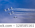 Blue impulse in blue sky 128585161