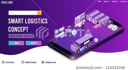 Smart Logistics Concept Modern Supply Chain Technology 128585266