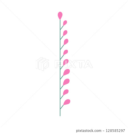 Wild and garden flowers, leaves. Modern vector botanical illustrations in trendy bright colors on white background. hand drawn floral design elements Wild and garden flowers, leaves. Modern vector botanical illustrations in trendy bright colors on white background. hand drawn floral design elements 128585297