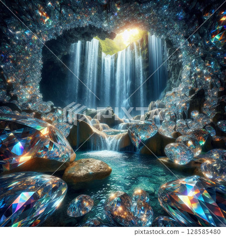寶石般的瀑布 寶石般的瀑布 128585480