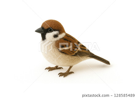 A sparrow made of felt A sparrow made of felt 128585489