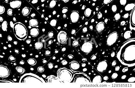 Grunge detailed intertwined texture, threads, lines, wire, veins, monochrome. Grunge old detailed black and white, gray texture. Vector background 128585813