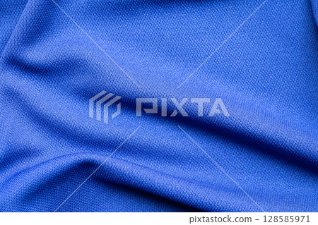 Blue sports clothing fabric football shirt jersey texture 128585971