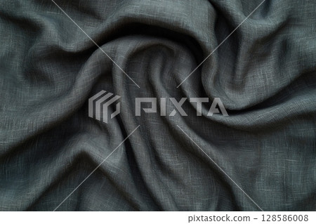 Textured Beauty of Gray-Brown Fabric Reveals Intricate Details and Softness. Generative AI 128586008