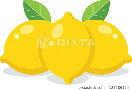 Cartoon-style lemons with subtle shadows and bold highlights, perfect for fresh organic branding or modern food illustrations. Cartoon-style lemons with subtle shadows and bold highlights, perfect for fresh organic branding or modern food illustrations. 128586134