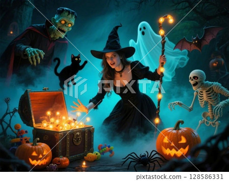 Halloween lamp 128586331