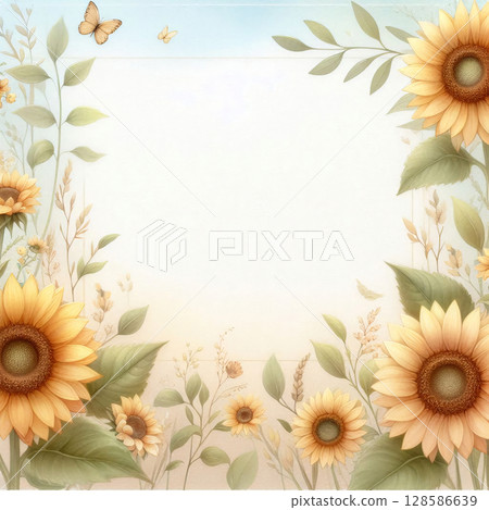 透明水彩夏季設計 128586639