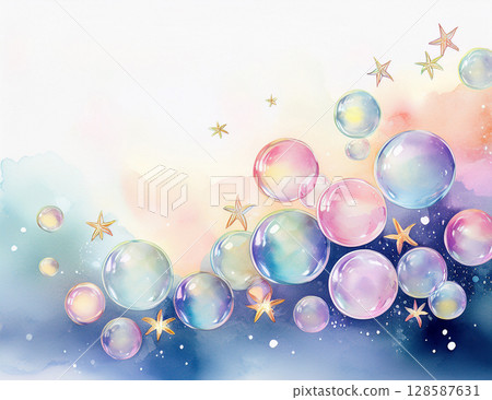 閃閃發光的夢幻泡泡插圖 128587631