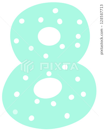 Blue number zero to nine in white dot Blue number zero to nine in white dot 128587713