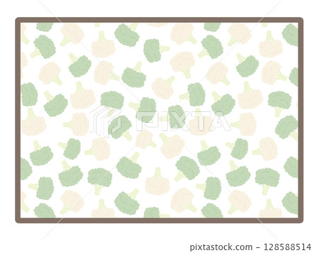 綠色花椰菜方框 綠色花椰菜方框 128588514