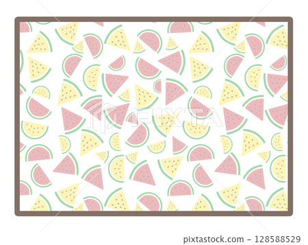 Watermelon rectangle frame 128588529